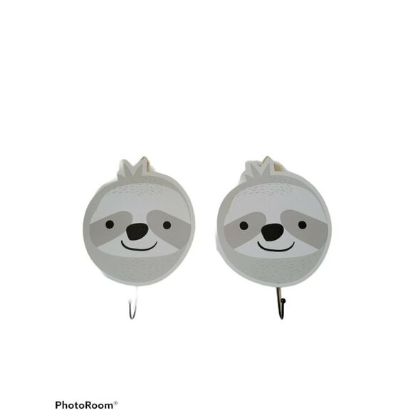 New Sloth Hook Coat Hanger Set Of 2 (One has minor - Picture 1 of 3
